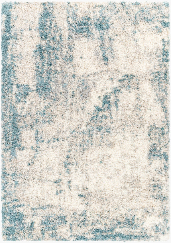 Livabliss Eskimo Plush Shag Area Rug Deep Pile Polypropylene Neutral Living Room Floor Accent Blue, Medium Gr 6'7" x 9' ESG2312-679