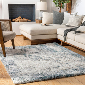 Livabliss Eskimo Plush Shag Area Rug Deep Pile Polypropylene Neutral Living Room Floor Accent Blue, Medium Gr 7'10" x 10' ESG2312-71010