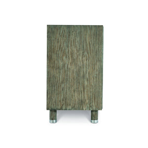 Bernhardt Bernhardt Art Deco Alhambra Credenza In Aspen Oak With Marquetry, Touch-Latch Doors & Nickel Caps 396845