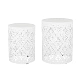 Christopher Knight Home® - Noble House - Mathena Outdoor Metal Side Tables - Set of 2