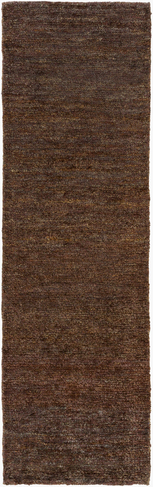 Surya Essential 2'6" X 8' Handmade Jute Rug - Elegant Global Design, Durable Low Pile For Charming Decor Black Jute Esl1002-268
