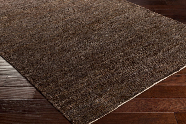 Surya Essential 2'6" X 8' Handmade Jute Rug - Elegant Global Design, Durable Low Pile For Charming Decor Black Jute Esl1002-268