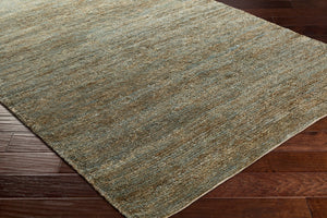 Surya Essential 2'6" X 8' Handmade Jute Rug - Elegant Global Design, Durable Low Pile For Charming Decor Green Jute Esl1003-268