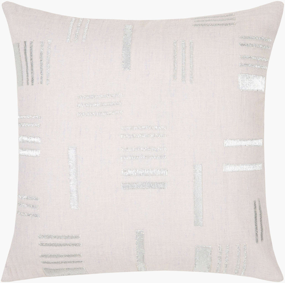 Surya Espoo 18"L X 18"W Modern Jute & Cotton Accent Pillow Kit - Durable, Stylish & Easy Maintenance! White Cotton,Jute,Cotton,Jute Esp001-2222