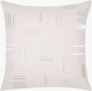 Surya Espoo 18"L X 18"W Modern Jute & Cotton Accent Pillow Kit - Durable, Stylish & Easy Maintenance! White Cotton,Jute,Cotton,Jute Esp001-2222