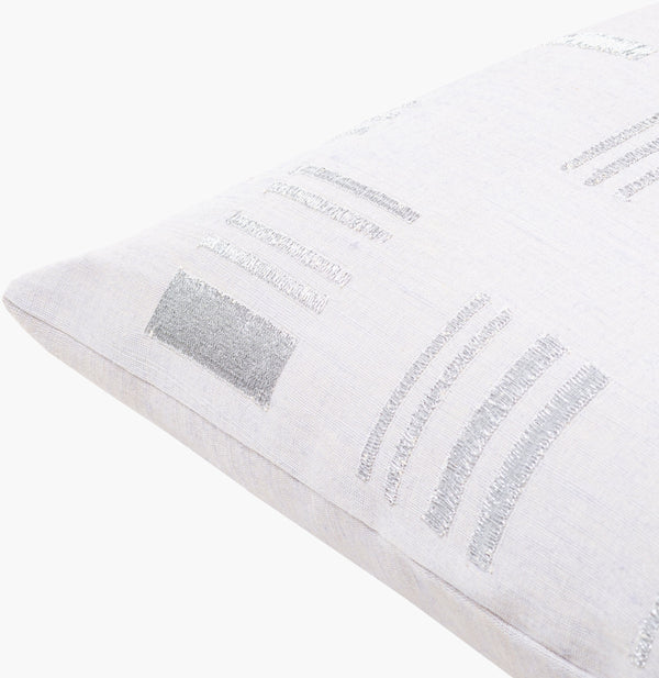 Surya Espoo 18"L X 18"W Modern Jute & Cotton Accent Pillow Kit - Durable, Stylish & Easy Maintenance! White Cotton,Jute,Cotton,Jute Esp001-2222