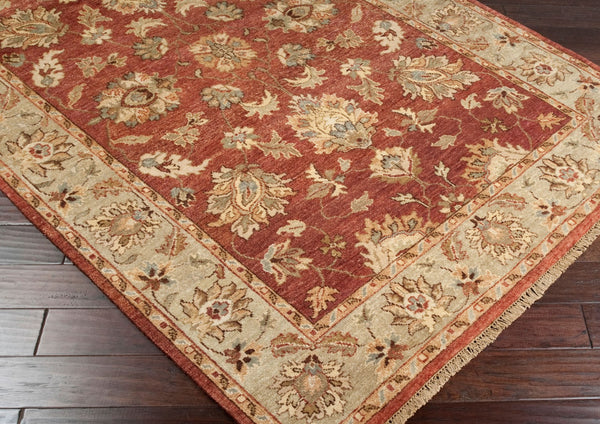 Surya Estate 2' X 3' Handmade New Zealand Wool Rug – Luxurious, Durable, And Exquisitely Crafted For Style Rust Nz Wool Est10500-23