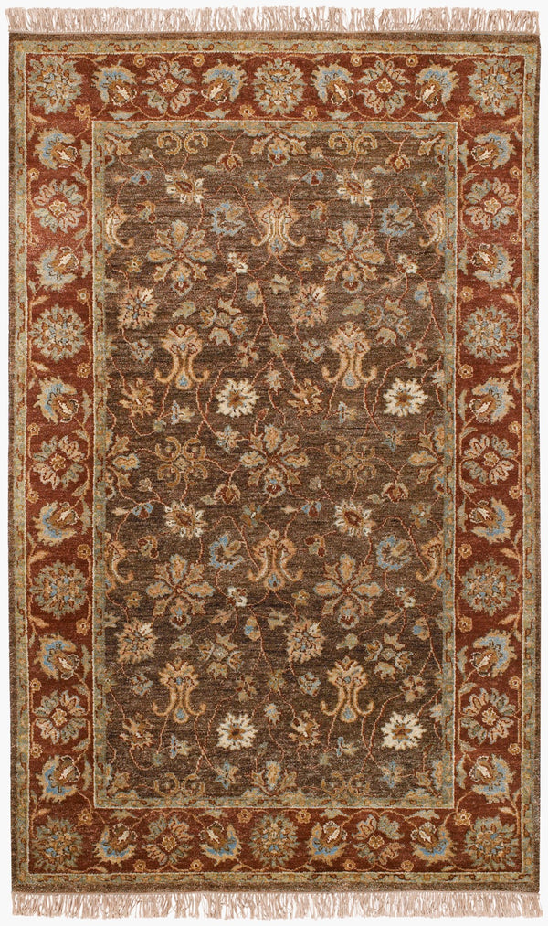 Surya Estate 2' X 3' Handmade New Zealand Wool Rug – Luxurious, Durable, And Exquisitely Crafted For Style Dark Brown Nz Wool Est10506-23