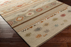 Surya Eastwood 2' X 3' Handmade Wool Rug - Hand-knotted, Durable, Eye-catching Design For Any Room Tan Wool Esw6000-23