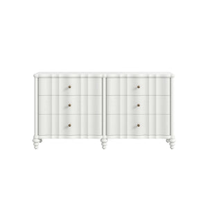 A.R.T. Furniture Haven Dresser - Timeless Cottage Design with Fluted Drawers and Ample Storage for Your Bedroom Elegance White 339130-2367