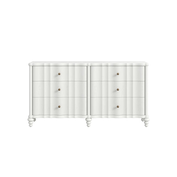 A.R.T. Furniture Haven Dresser - Timeless Cottage Design with Fluted Drawers and Ample Storage for Your Bedroom Elegance White 339130-2367