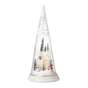 Lenox Lit Christmas Cone With Farmhouse Scene Multi, NO COLOR GLASS,CRYSTAL 896633