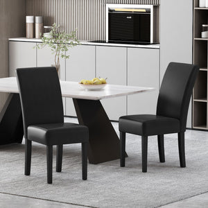 English Elm Dining Chair Set of 2 Upholstered Rubberwood Legs Minimalist Contemporary Seating 60162.00PUMDNT