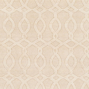 Surya Etching 2'6" X 8' Handmade Wool Rug – Modern Decor Gem, Hand Loomed Elegance With Medium Pile Beige Wool Etc4983-268