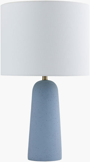 Livabliss Etalle Hand-painted Concrete Table Lamp with Linen Shade for Farmhouse Decor ETE-001