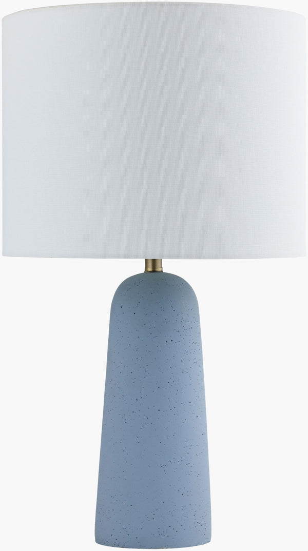 Livabliss Etalle Hand-painted Concrete Table Lamp with Linen Shade for Farmhouse Decor ETE-001
