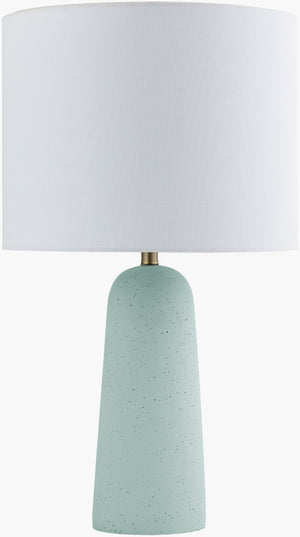 Livabliss Etalle Hand-painted Concrete Table Lamp with Warm Linen Shade for Farmhouse Decor ETE-002