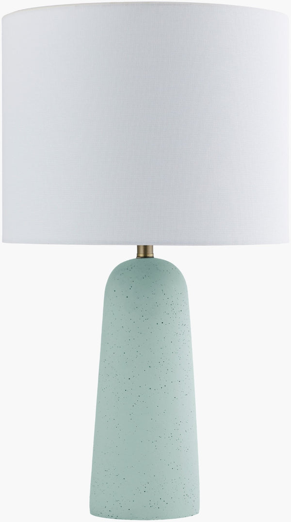 Livabliss Etalle Hand-painted Concrete Table Lamp with Warm Linen Shade for Farmhouse Decor ETE-002