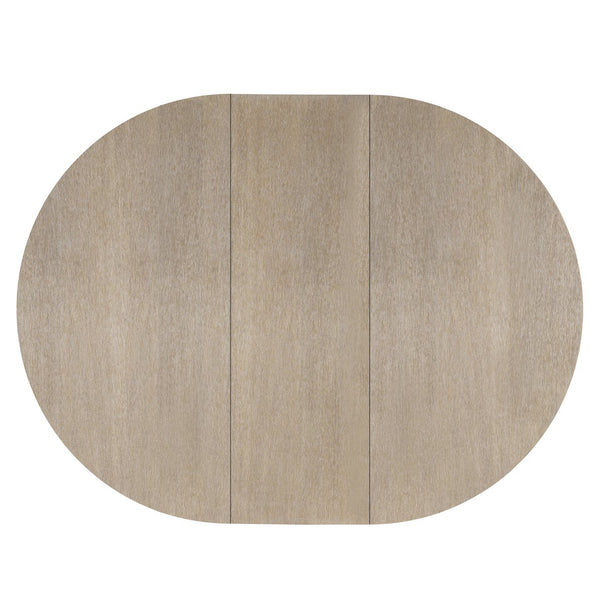Bernhardt Bernhardt Loggia Round Dining Table With Aria Wire‑Brushed Oak Finish, Sculptural Pilaster Base, 60" K2210