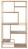 Safavieh Rege 7 Shelf Etagere XII23 Gold Wood/Metal ETG6402A