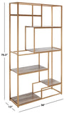 Safavieh Rege 7 Shelf Etagere XII23 Gold Wood/Metal ETG6402A