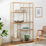 Safavieh Rege 7 Shelf Etagere XII23 Gold Wood/Metal ETG6402A