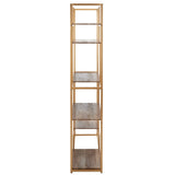 Safavieh Rege 7 Shelf Etagere XII23 Gold Wood/Metal ETG6402A