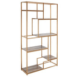 Safavieh Rege 7 Shelf Etagere XII23 Gold Wood/Metal ETG6402A