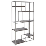 Safavieh Rege 7 Shelf Etagere XII23 Silver Wood/Metal ETG6402B