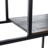 Safavieh Rege 7 Shelf Etagere XII23 Matte Black Wood/Metal ETG6402C