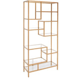 Safavieh Ramie 10 Shelf Etagere XII23 Gold Metal/Glass ETG6404A