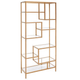 Safavieh Ramie 10 Shelf Etagere XII23 Gold Metal/Glass ETG6404A