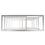 Safavieh Ramie 10 Shelf Etagere XII23 Silver Metal/Glass ETG6404B