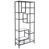 Safavieh Ramie 10 Shelf Etagere XII23 Matte Black Metal/Glass ETG6404C