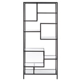 Safavieh Ramie 10 Shelf Etagere XII23 Matte Black Metal/Glass ETG6404C