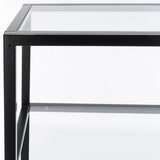 Safavieh Ramie 10 Shelf Etagere XII23 Matte Black Metal/Glass ETG6404C