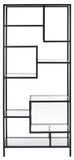 Safavieh Ramie 10 Shelf Etagere XII23 Matte Black Metal/Glass ETG6404C