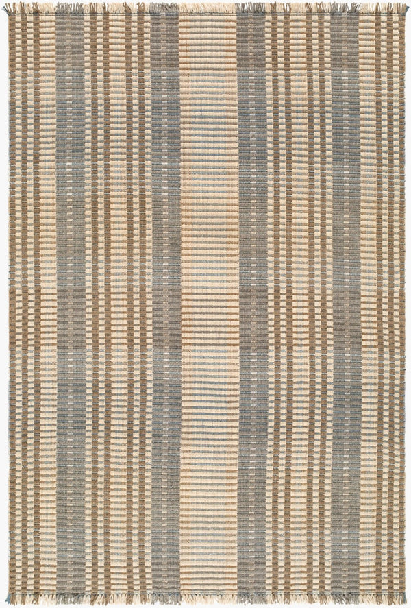 Livabliss Ethos Handwoven Wool Cotton Accent Rug French Country Cottage Style with Fringe Trim Ivory 9' x 12' ETH2302-912