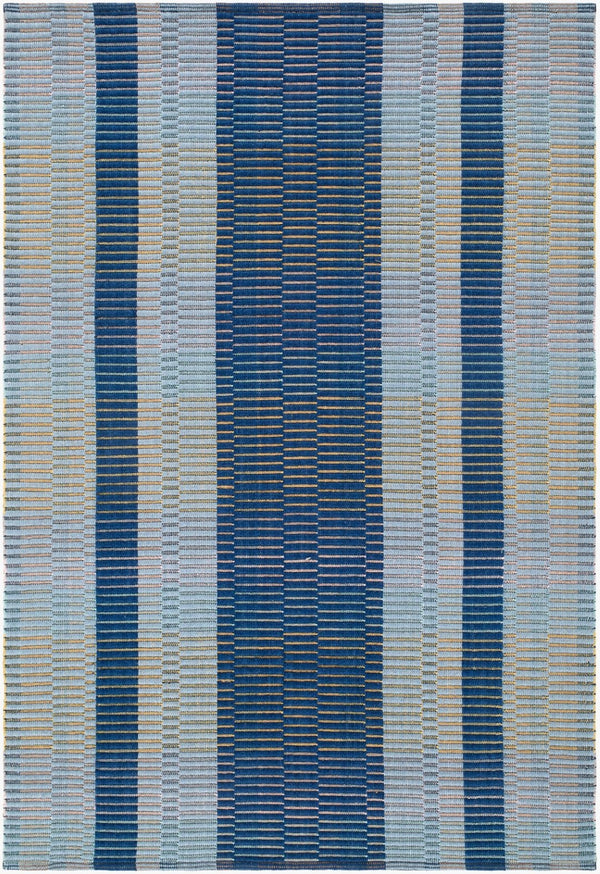 Livabliss Ethos Hand-woven Wool Cotton Accent Rug French Country Style for Entryway or Bath Indigo, Sky Blu 9' x 12' ETH2304-912