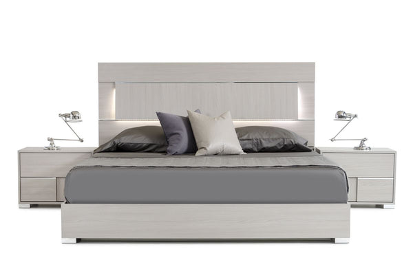 VIG Furniture California King Modrest Ethan Italian Modern Grey Bed VGACETHAN-BED-CK