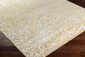 Surya Etienne Luxurious 2' X 3' Handmade Rug - Exquisite Viscose & Wool Blend For Elegant Home Décor Mustard Nz Wool,Viscose Eti9002-23