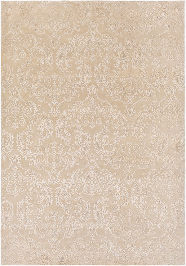Surya Etienne Luxurious 2' X 3' Handmade Rug - Exquisite Viscose & Wool Blend For Elegant Home Décor Taupe Wool,Viscose Eti9004-69