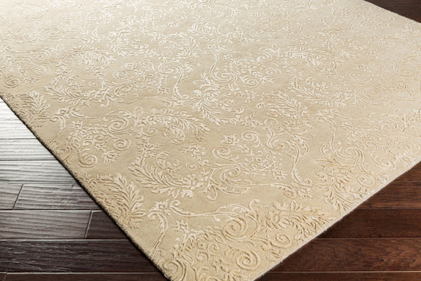 Surya Etienne Luxurious 2' X 3' Handmade Rug - Exquisite Viscose & Wool Blend For Elegant Home Décor Taupe Wool,Viscose Eti9004-69