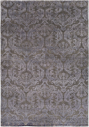 Surya Etienne Luxurious 2' X 3' Handmade Rug - Exquisite Viscose & Wool Blend For Elegant Home Décor Black Wool,Viscose Eti9005-46