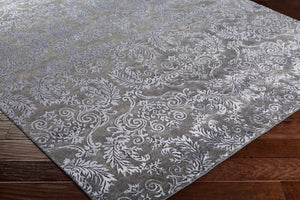 Surya Etienne Luxurious 2' X 3' Handmade Rug - Exquisite Viscose & Wool Blend For Elegant Home Décor Black Wool,Viscose Eti9005-46