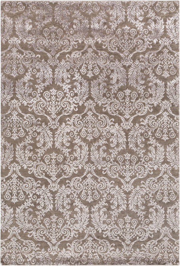 Surya Etienne Luxurious 2' X 3' Handmade Rug - Exquisite Viscose & Wool Blend For Elegant Home Décor Charcoal Wool,Viscose Eti9006-69