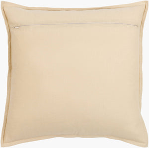 Surya Ethel 18"L X 18"W Modern Accent Pillow - Minimalist Linen-cotton Blend For Stylish Home Decor Tan Cotton,Linen,Cotton,Linen Etl001-2020d
