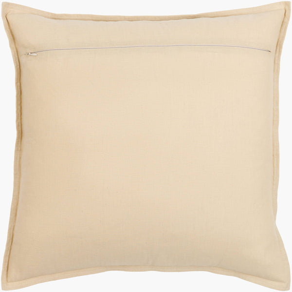 Surya Ethel 18"L X 18"W Modern Accent Pillow - Minimalist Linen-cotton Blend For Stylish Home Decor Tan Cotton,Linen,Cotton,Linen Etl001-2020d
