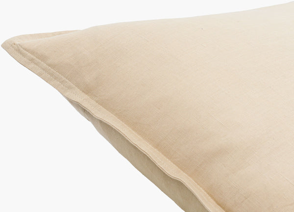 Surya Ethel 18"L X 18"W Modern Accent Pillow - Minimalist Linen-cotton Blend For Stylish Home Decor Tan Cotton,Linen,Cotton,Linen Etl001-2020d