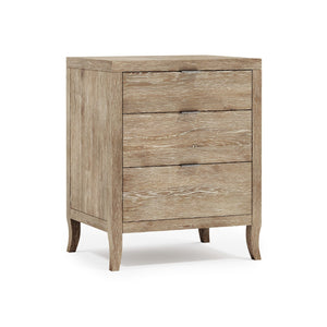 Bernhardt Bernhardt Tribeca Nightstand With Aurum White Oak Finish, 3 Soft-Close Drawers & Usb Charging 333220